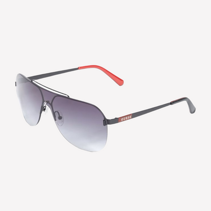 Guess Men Rimless Shield Sunglasses - Black