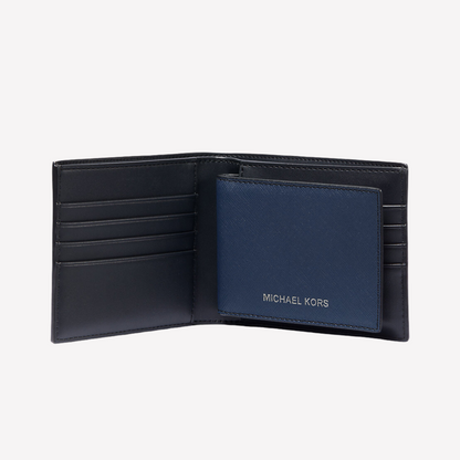 Michael Kors Harrison Saffiano Leather Wallet - Navy