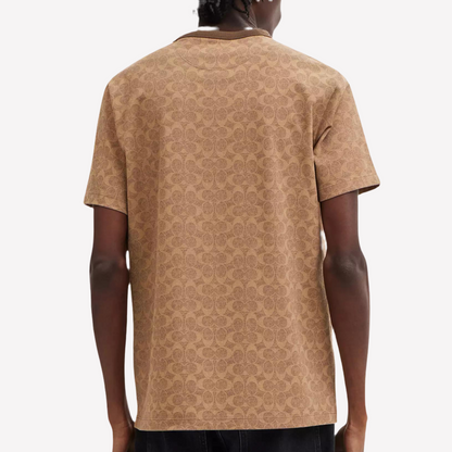 COACH Unisex Signature T Shirt -  Tan