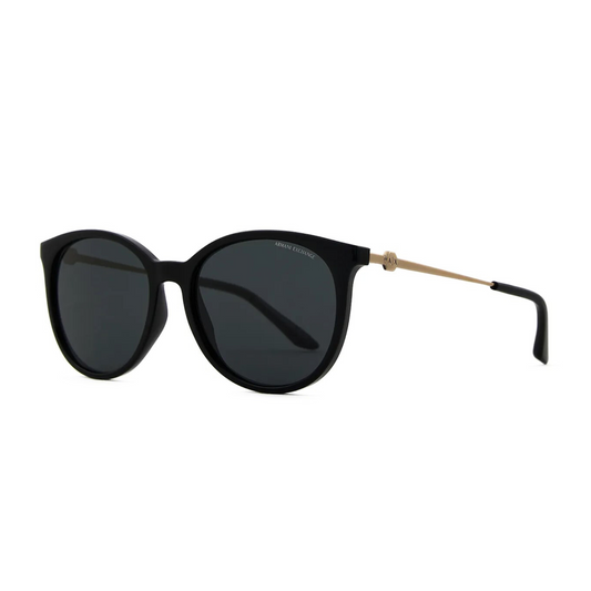 Armani Exchange Women Round Pantos Sunglasses - Black