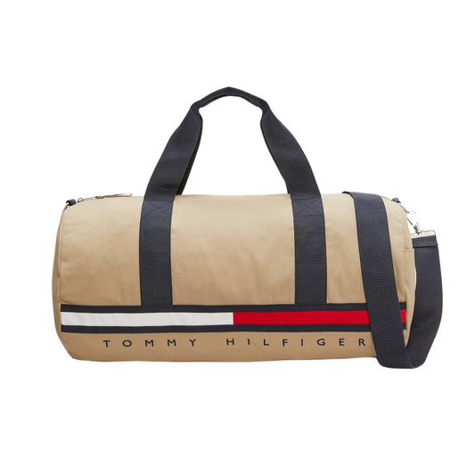 Tommy Hilfiger Flag Stripe Logo Duffle Bag - Sand