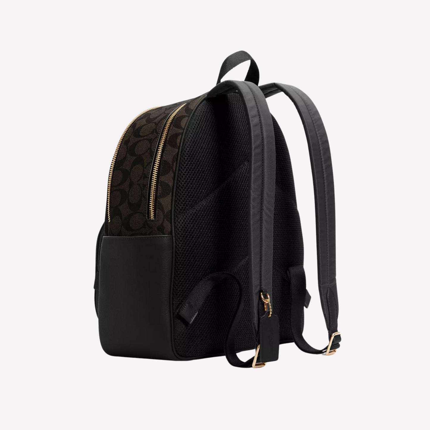 COACH Court Backpack In Signature Canvas - Brown Black