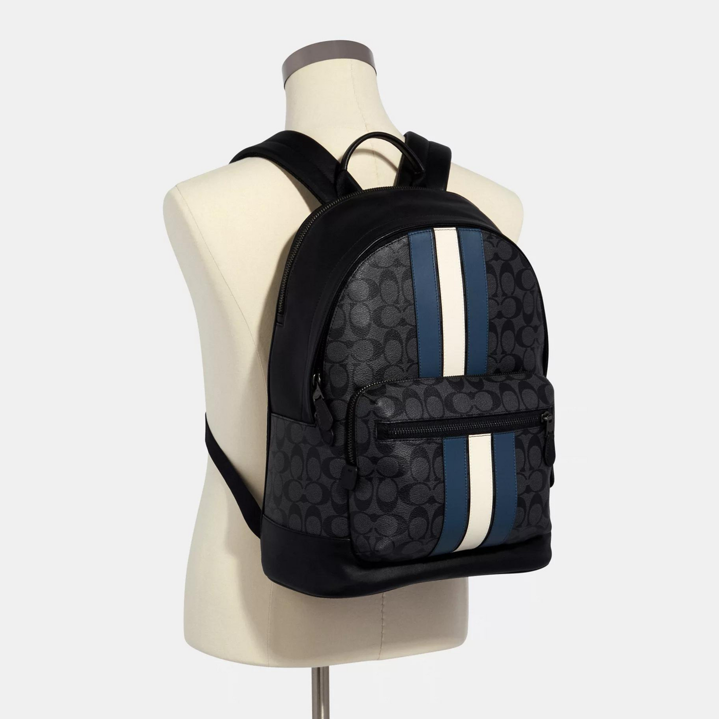 COACH West Backpack in Signature Canvas - Charcoal