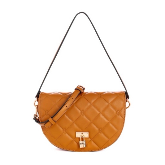 Guess Brevard Quilted Crossbody - Camel