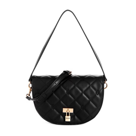 Guess Brevard Quilted Crossbody - Black