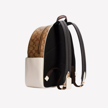 COACH Court Backpack In Signature Canvas - Chalk