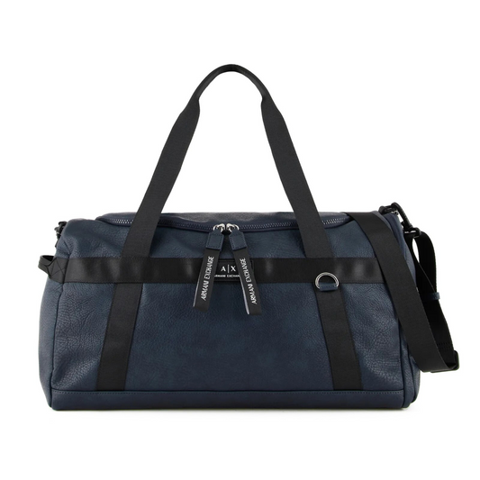 Armani Exchange Two Handles Duffle Bag - Blue