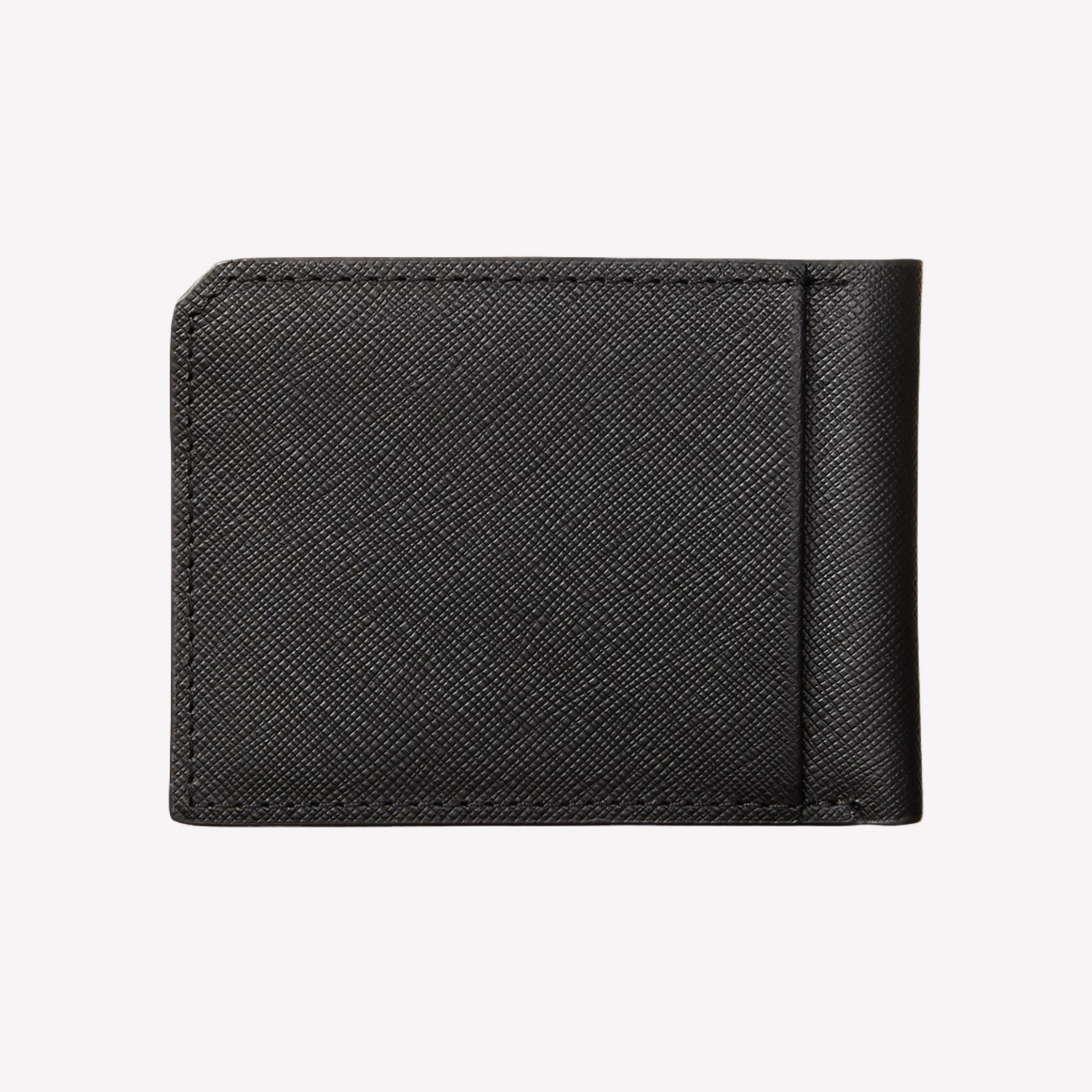 Calvin Klein Saffiano Leather Slim Wallet - Black