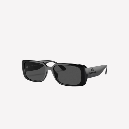 Coach Women Narrow Rectangle Sunglasses -  Black