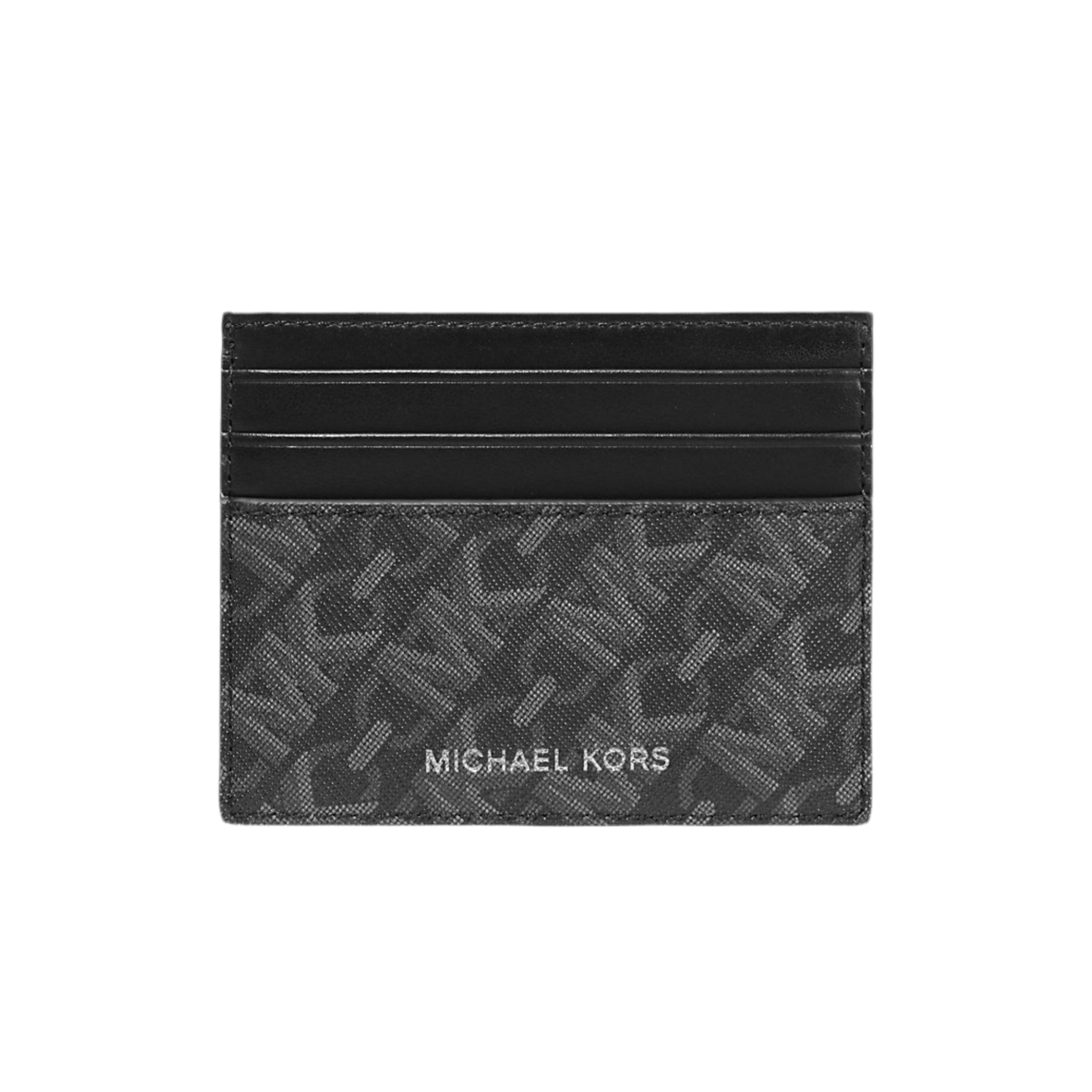 Michael Kors Hudson Empire Signature Logo Tall Card Case - Black