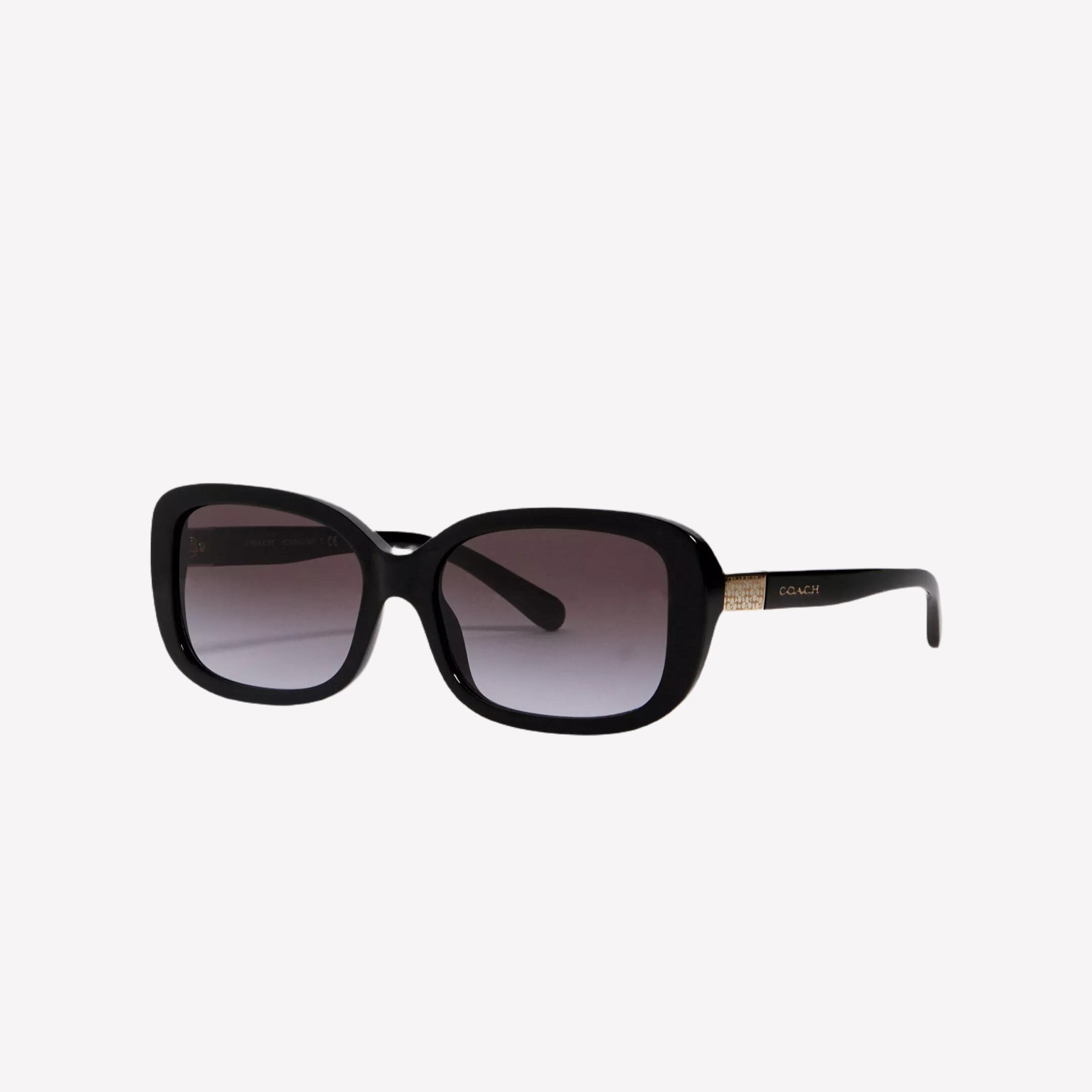 Coach Women Signature Rectangle Sunglasses - Black