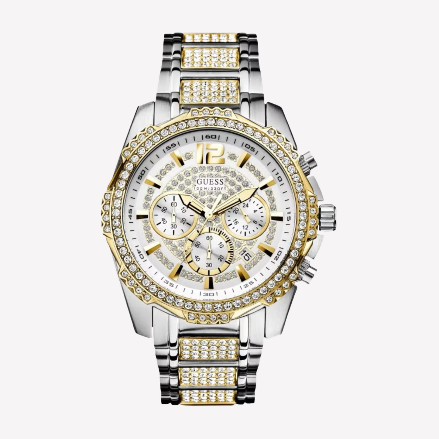 Guess Men Multi-tone Multifunction Watch - Gold Silver