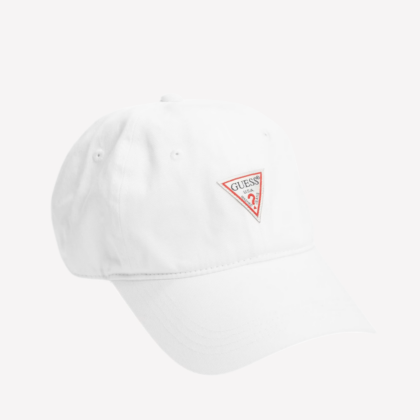 Guess Unisex Logo Baseball Cap - White