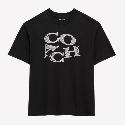COACH Men Signature T Shirt - Black