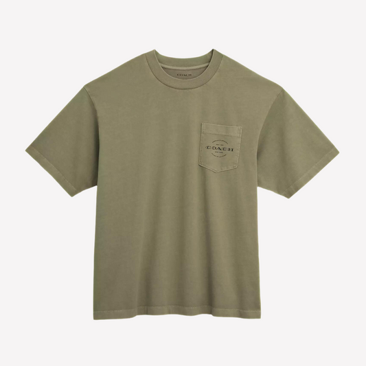 COACH Men Pocket T Shirt - Dark Olive