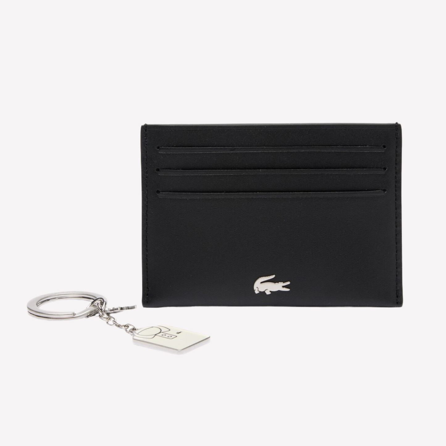 Lacoste Gift Set Card Holder and Polo Key Chain - Black