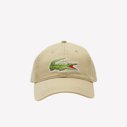 Lacoste Unisex Adjustable Organic Cotton Twill Cap - Beige