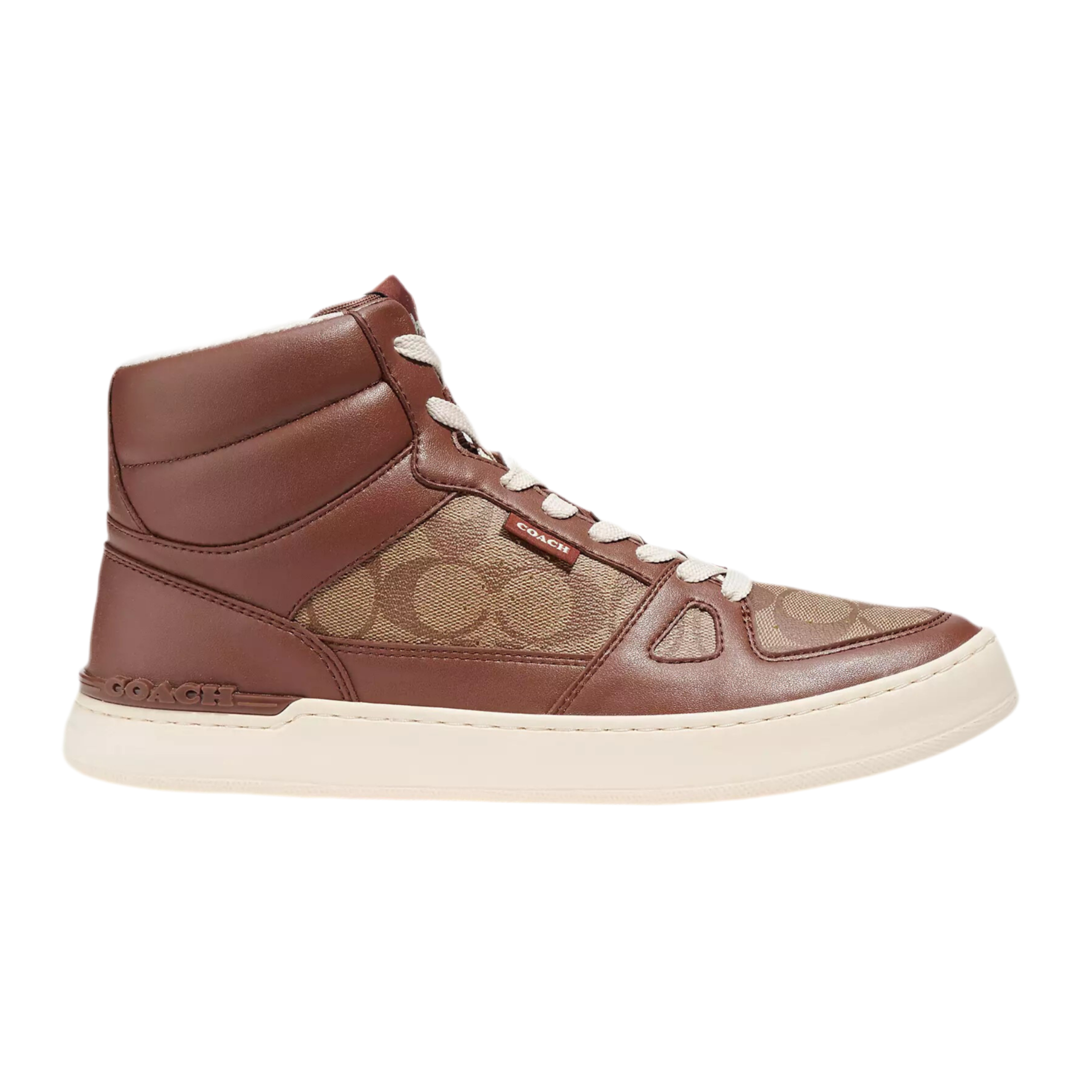 COACH Men's Clip Court High Top - Saddle