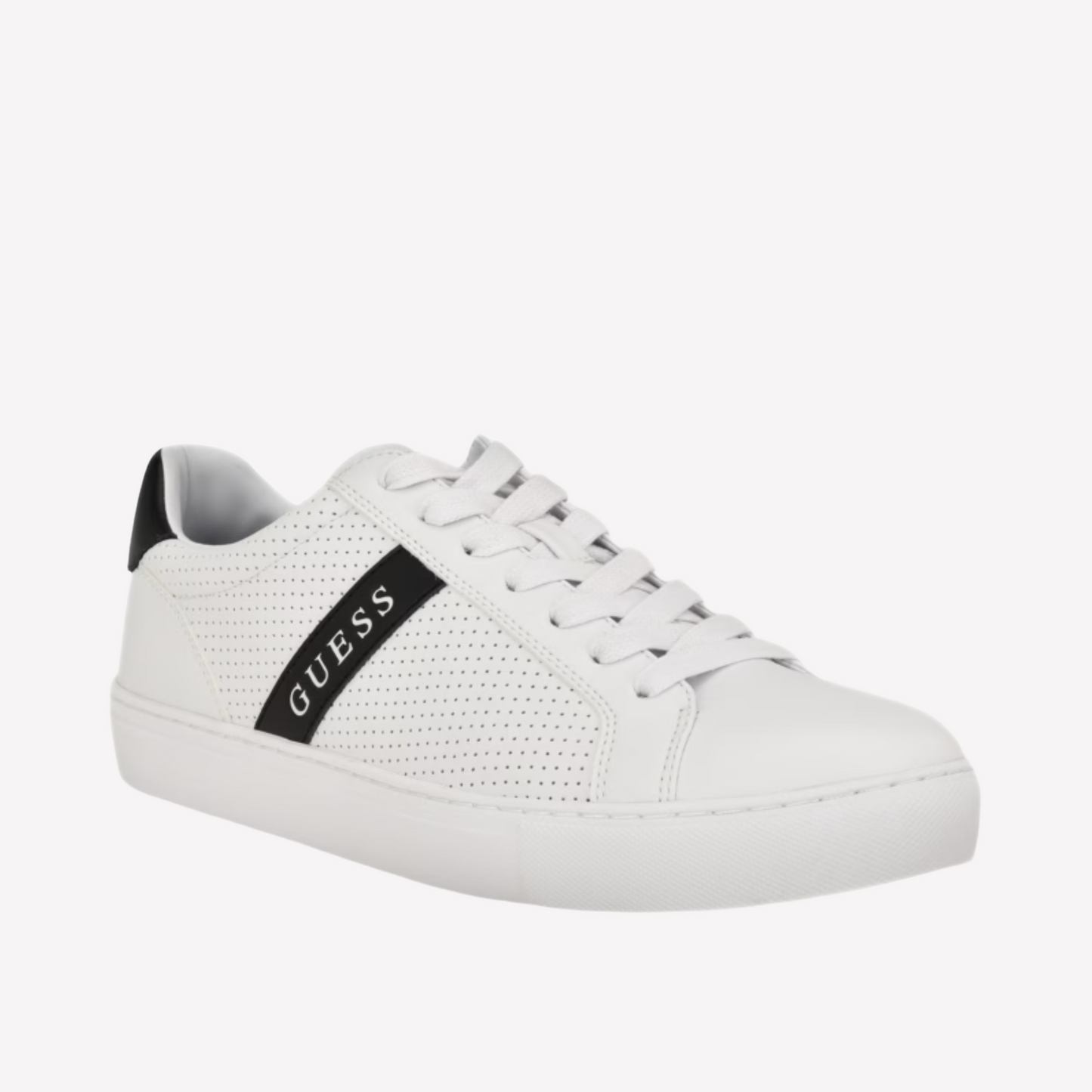 Guess Men Bixly Signature Stripe Sneakers - White