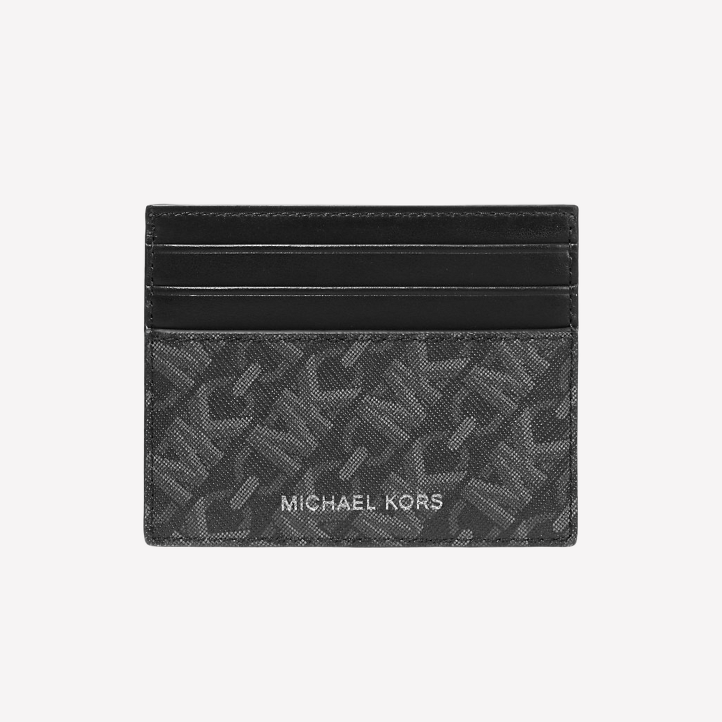 Michael Kors Hudson Empire Signature Logo Tall Card Case - Black