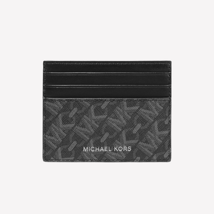 Michael Kors Hudson Empire Signature Logo Tall Card Case - Black