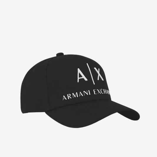 Armani Exchange Men Cotton Baseball Cap - Black