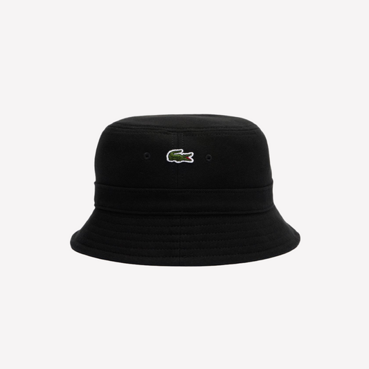 Lacoste Unisex Organic Cotton Bucket Hat - Black