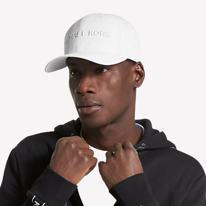 Michael Kors Men Embroidered Baseball Cap -  White