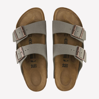 Birkenstock Unisex Arizona Birkibuc - Stone