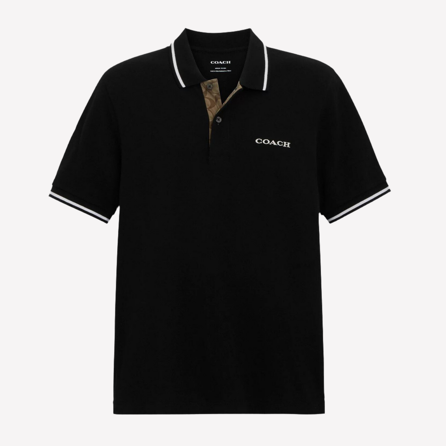 COACH Men Signature Polo - Black