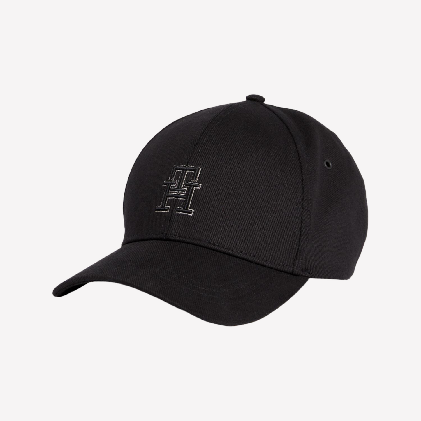 Tommy Hilfiger Men Embroidered TH Logo Twill Cap - Black