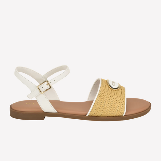 Guess Women Moores Raffia Sandals - Beige