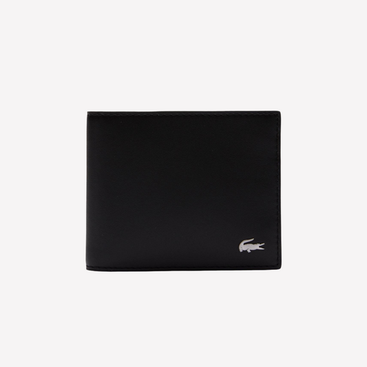 Lacoste Fitzgerald Leather 6-Card Wallet - Black