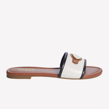 Guess Women Lyndon Logo Slides - Brown