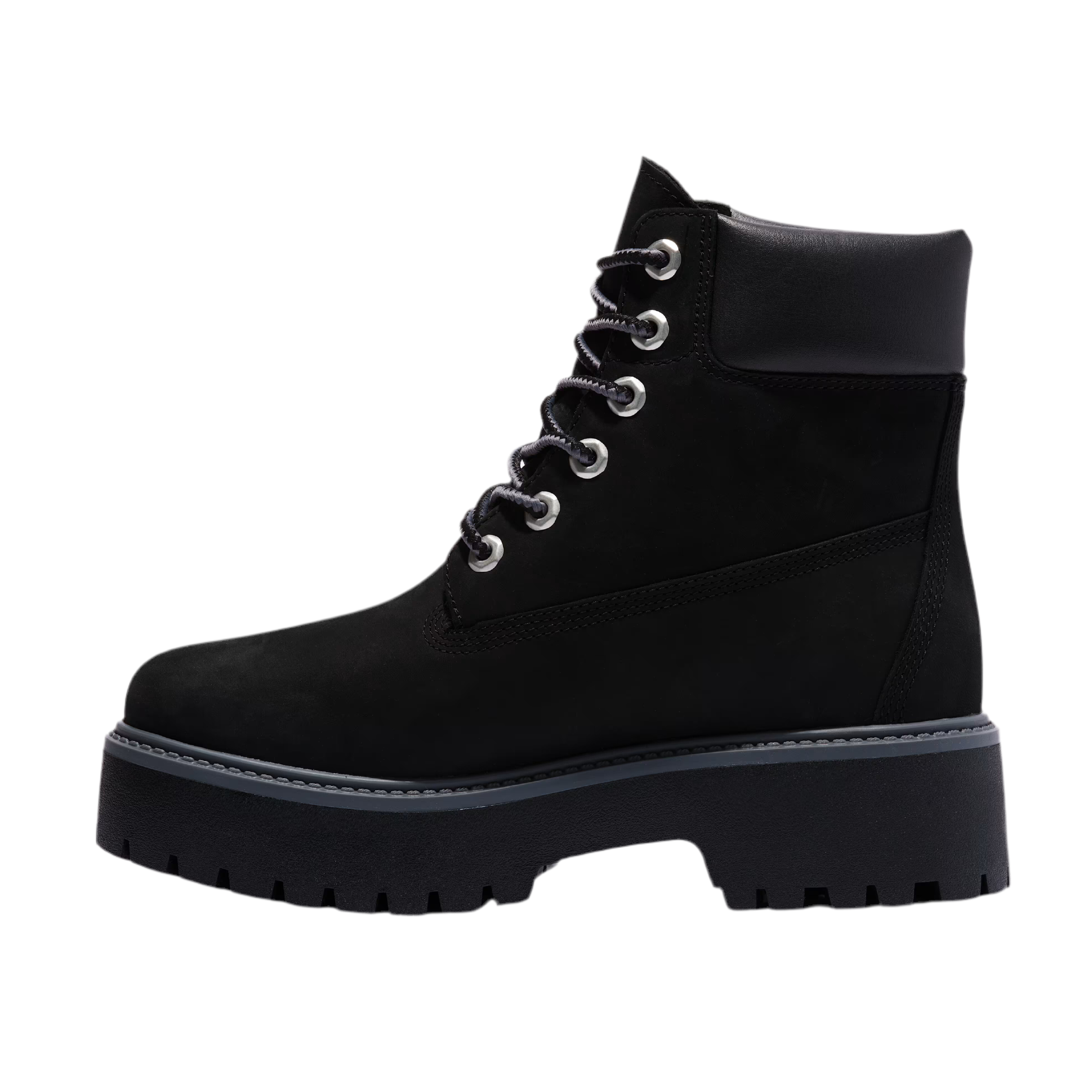 Timberland Women Stone Street Waterproof Platform - Black Nubuck