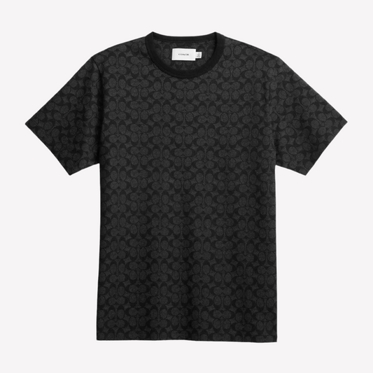 COACH Unisex Signature T Shirt -  Charcoal