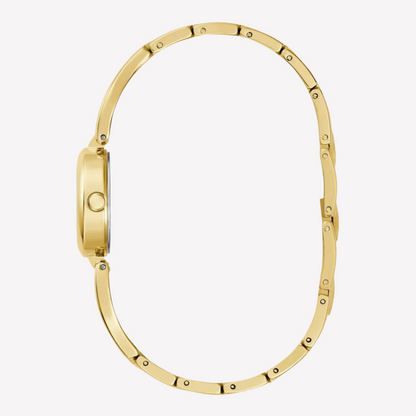 Guess Women Cutout Bracelet Analog Watch - Gold