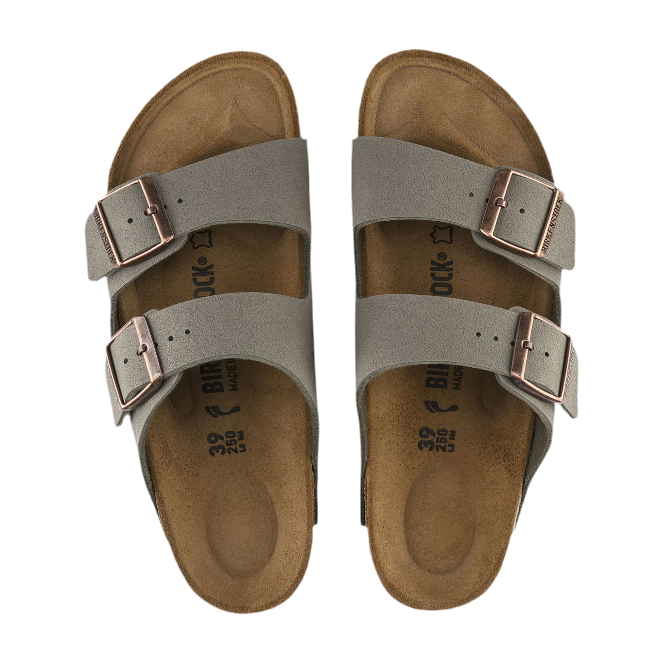 Birkenstock Unisex Arizona Birkibuc - Stone