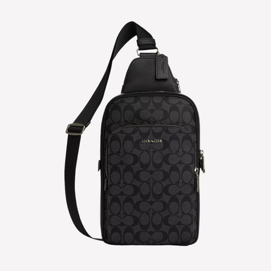 COACH Ethan Pack Sling Bag - SIGNATURE Black