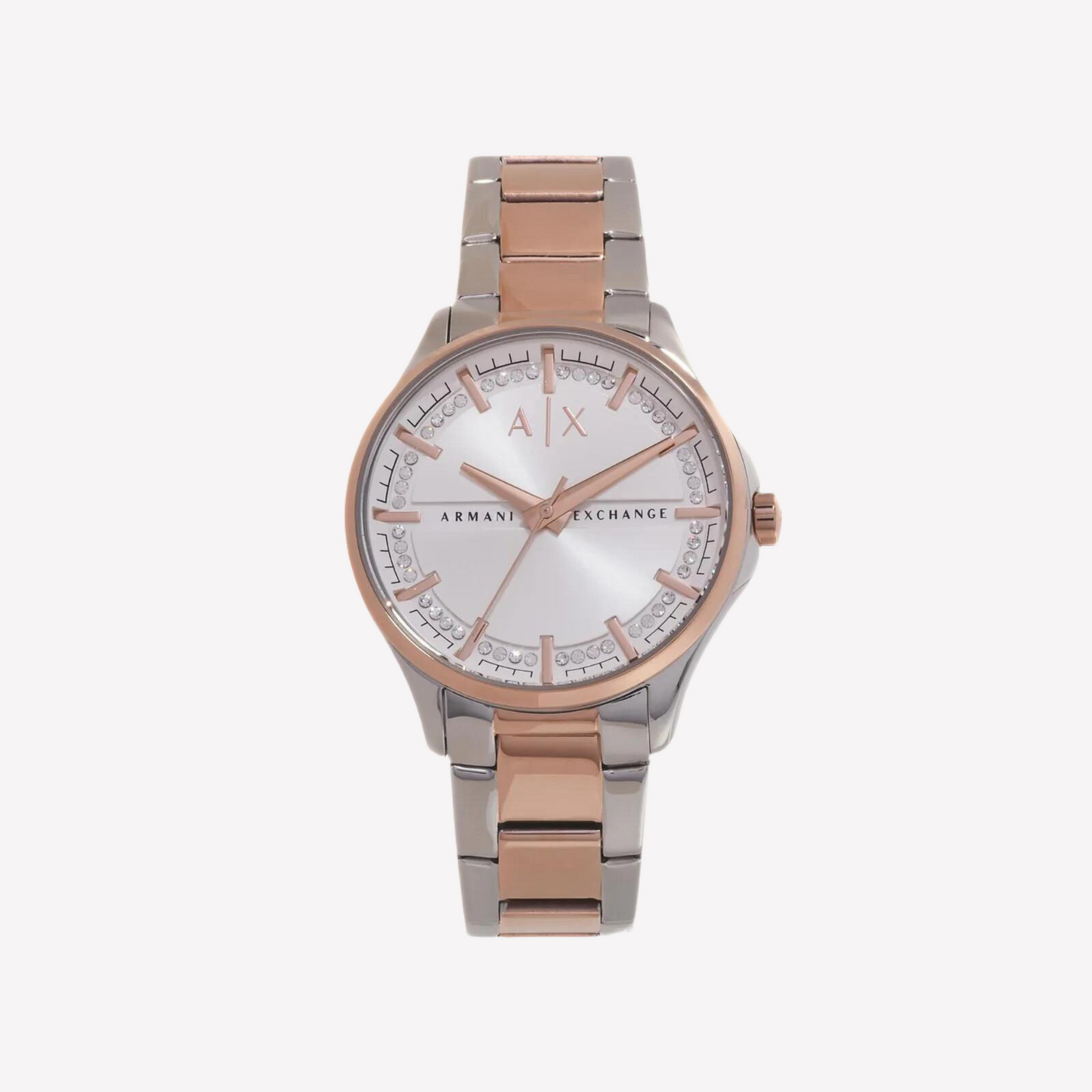 Armani Exchange Women Steel Strap Watch - Rose Silver