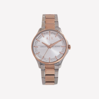 Armani Exchange Women Steel Strap Watch - Rose Silver