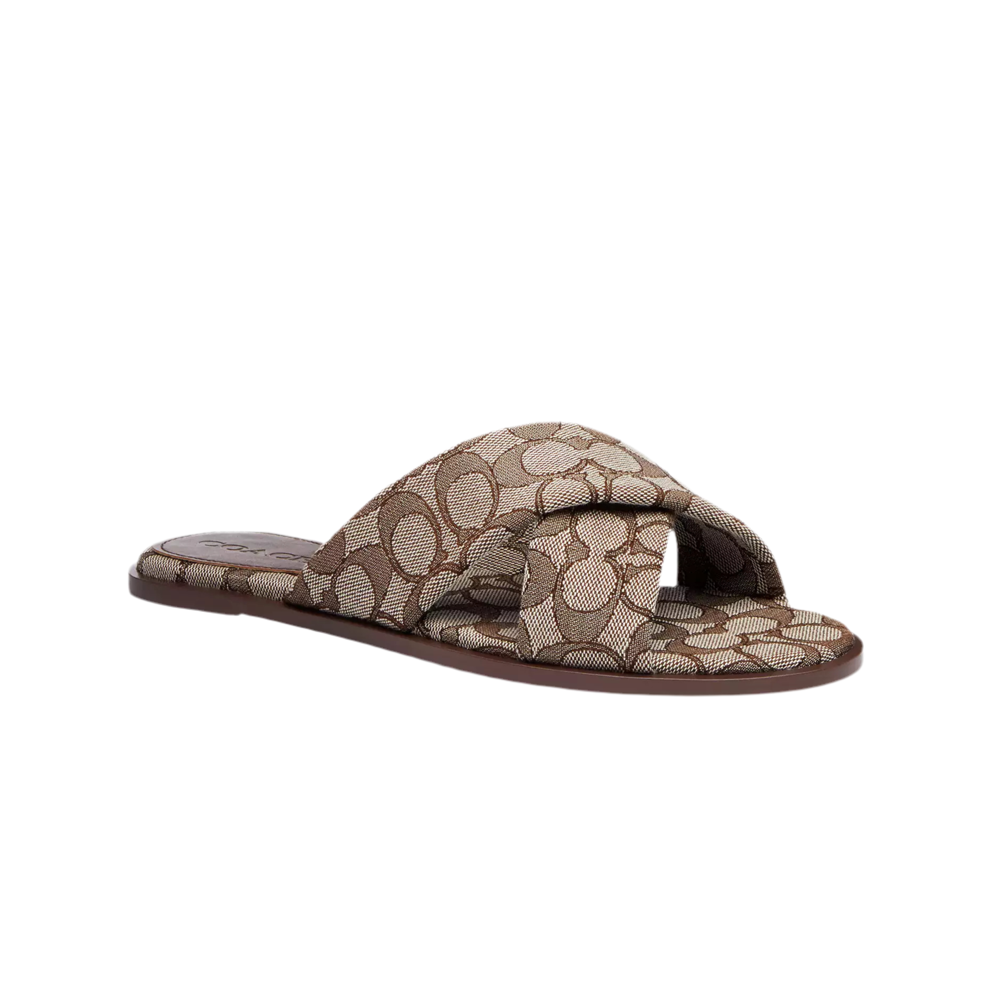 COACH Women's Link Criss Cross Slide - Oak