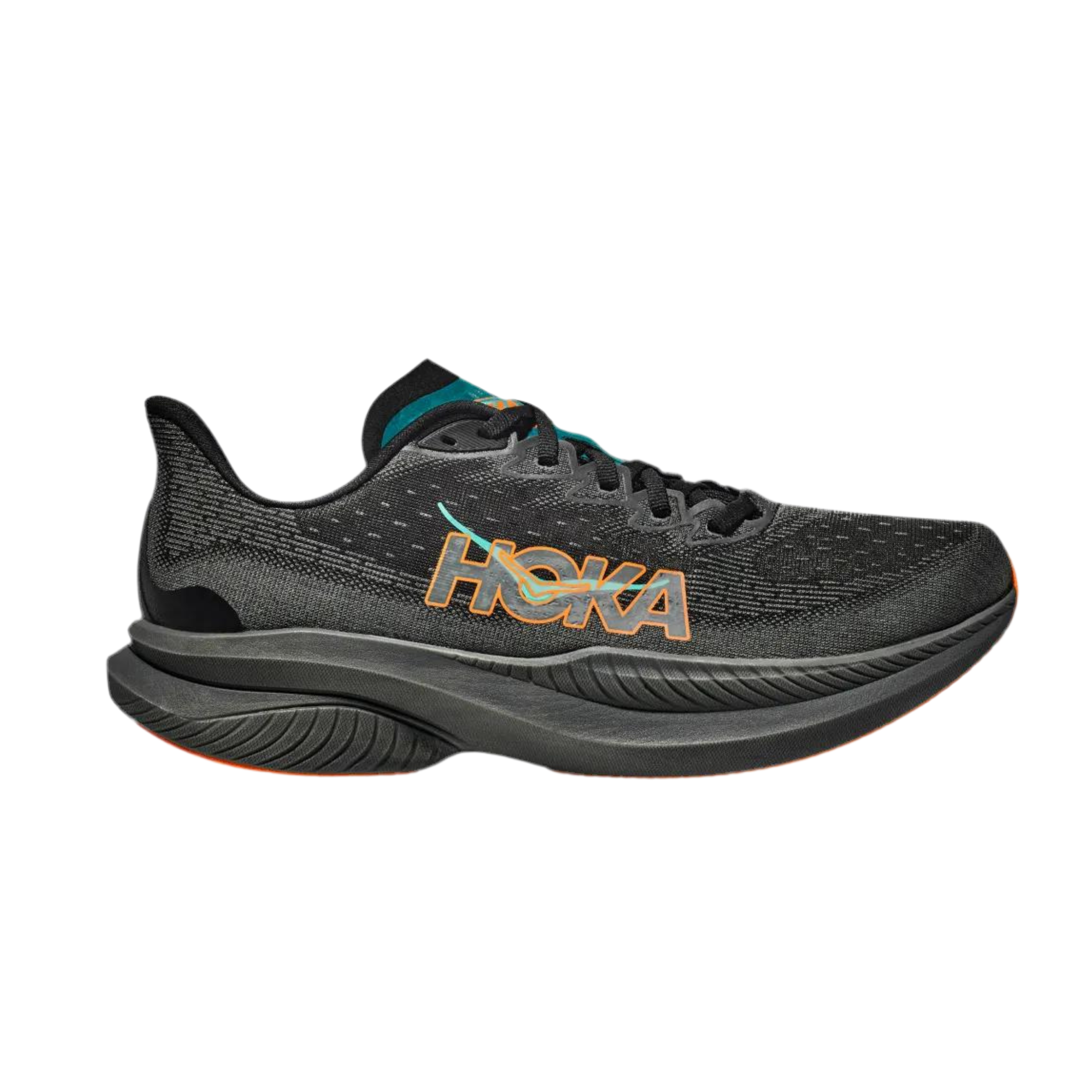 Hoka Men Mach 6 - Black Electric Tangerine