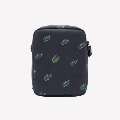 Lacoste Croc Print Satchel - Black