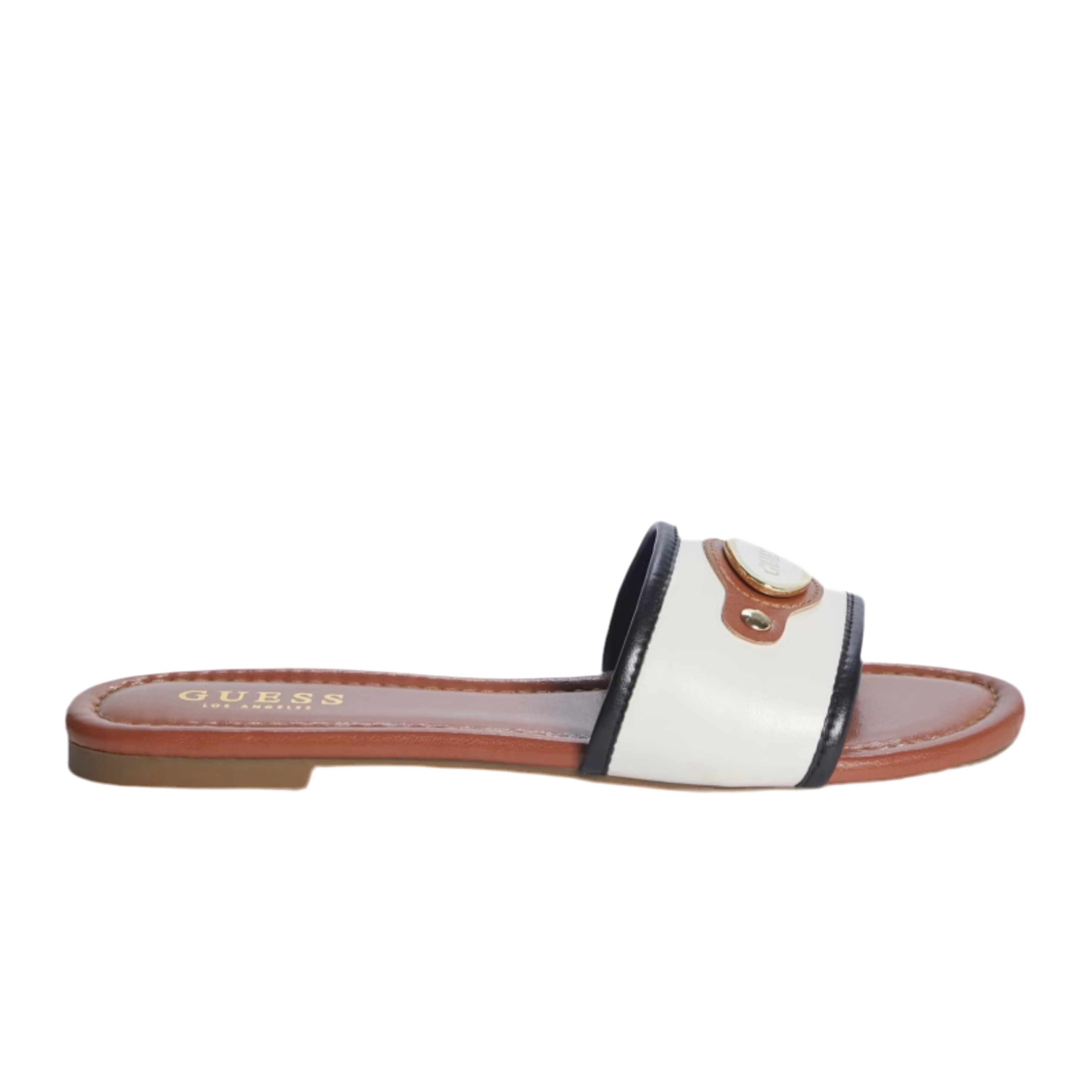Guess Women Lyndon Logo Slides - Brown