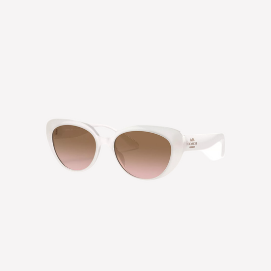 Coach Women Cateye Sunglasses - Milky Ivory