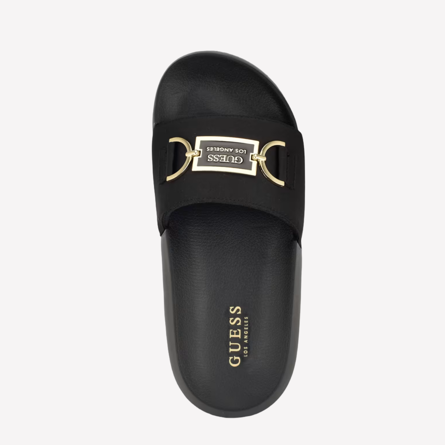 Guess Women Satin Pool Slides - Black