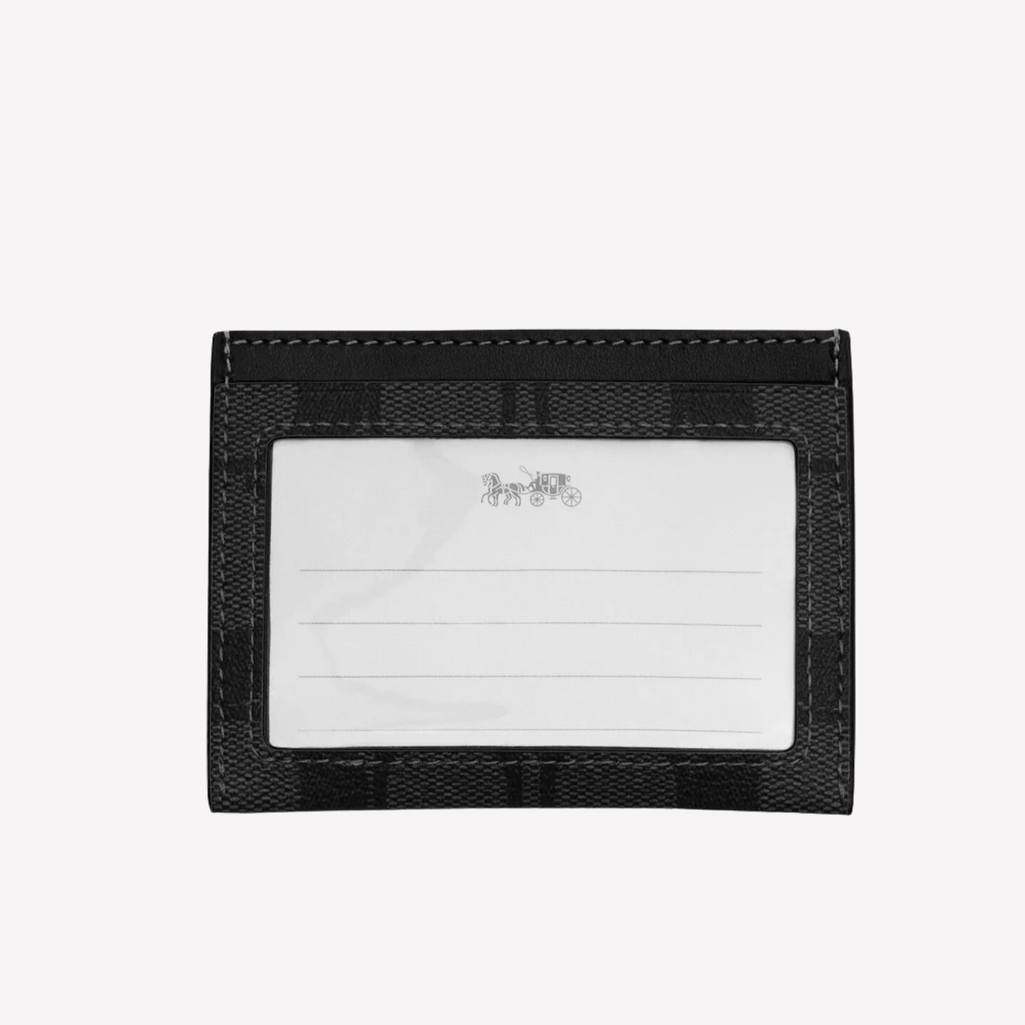 COACH Slim Id Card Case in Canvas - Black