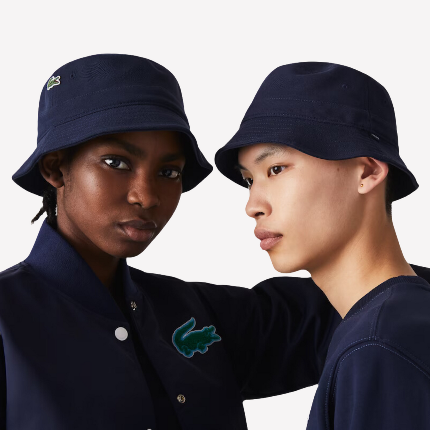 Lacoste Unisex Organic Cotton Bucket Hat - Navy