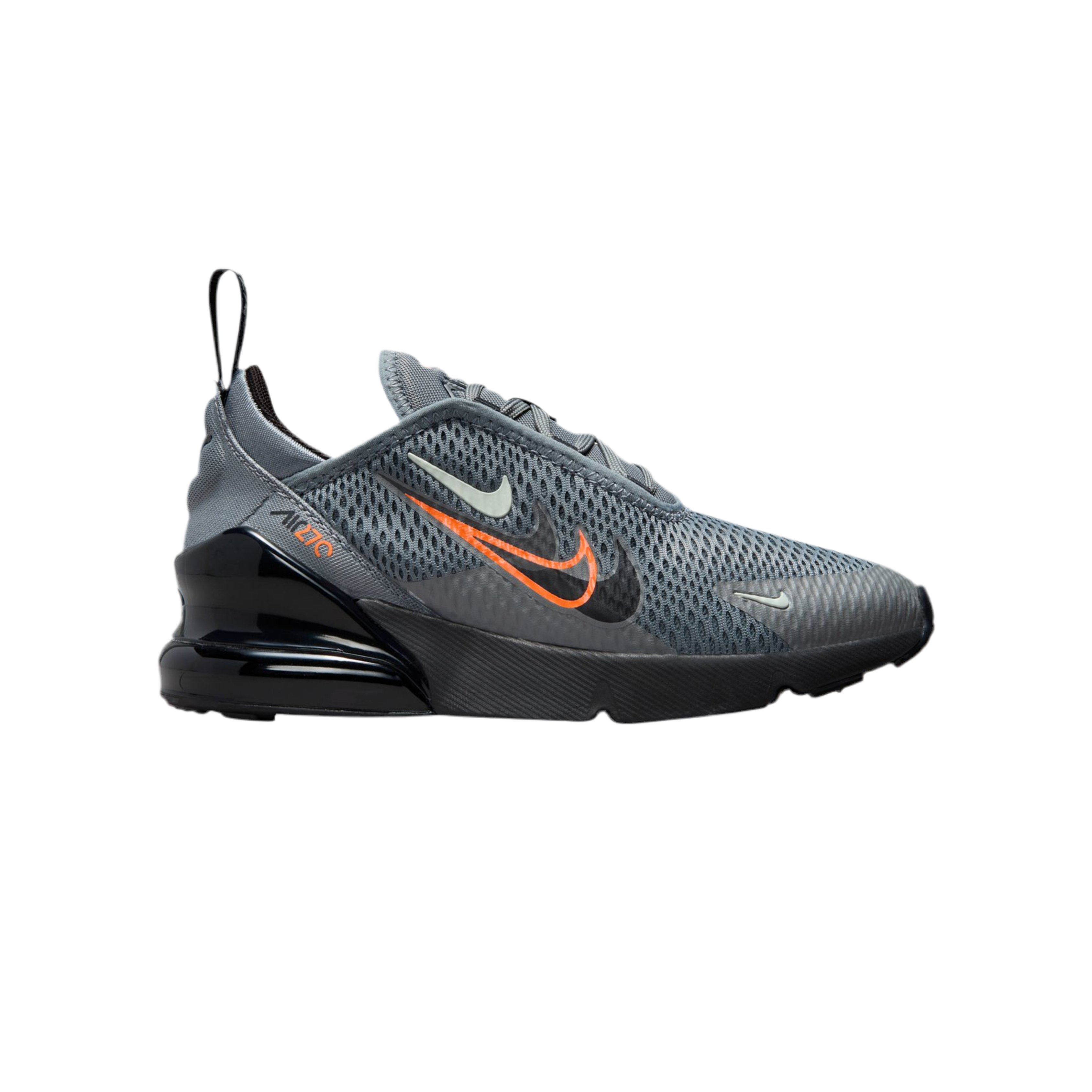 Nike Boys Kids Air Max 270 - Grey/Black/Orange